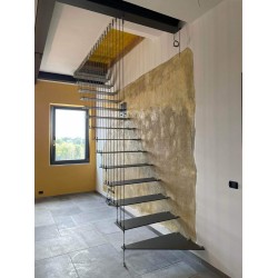 Консольная лестница в частном доме А-37